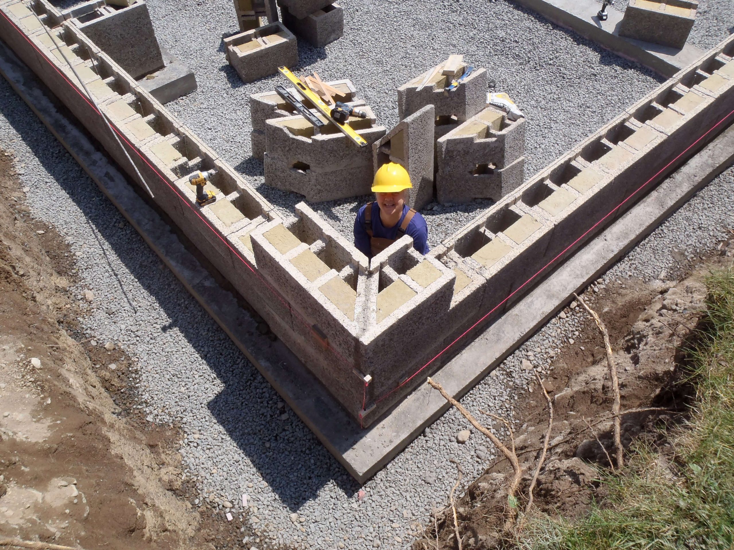 A Finished Durisol block foundation