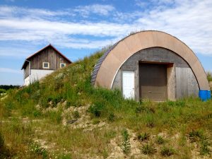 Entrance to buried root cellar