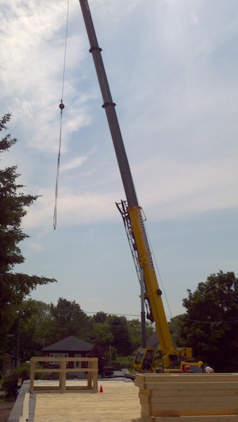 Crane setting up