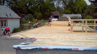 Local pine floor decking